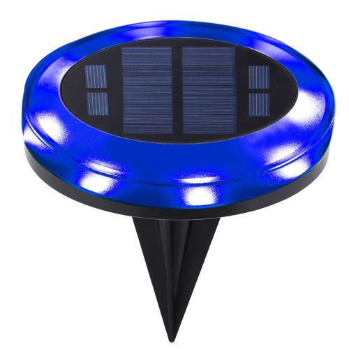 Hjlian Spot Solaire Enterre Etanche 12 Led, Eclairage Souterrain, Lampe De Sol, Decoration De Jardin Exterieur, Bleu