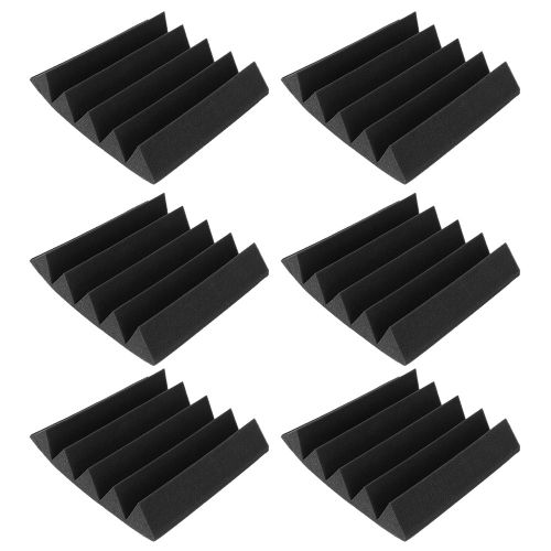 HJLIAN Lot de 6 panneaux acoustiques en mousse de coton insonorisante a cinq rainures pour studio