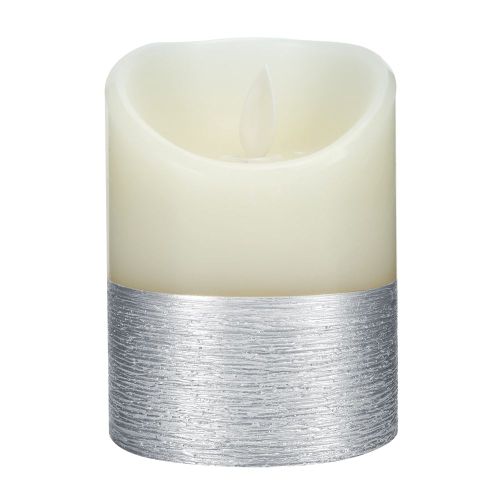 Hjlian Lampe Bougie Electronique Led Sans Flamme, Decoration De Table, Jardin, Maison, Argent