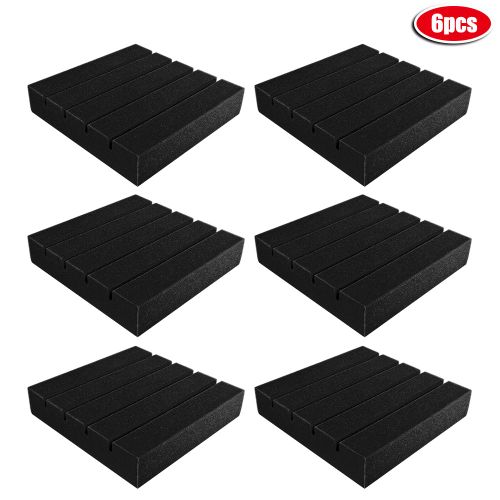 HJLIAN Lot de 6 panneaux acoustiques en mousse insonorisante pour studio d'enregistrement et salle de piano (noir)