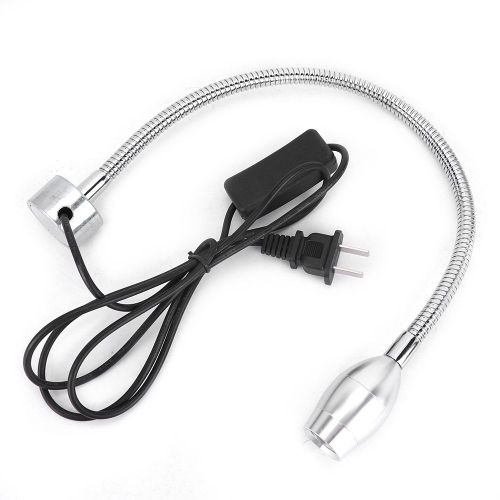 Hjlian Lampe De Table Magnetique A Led Pour Machine, Eclairage De Travail Pour Tour, 3 W, Prise Us 110-220 V, Argent