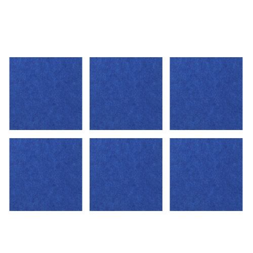 HJLIAN Lot de 6 panneaux acoustiques en mousse de coton insonorisante pour studio de cinema KTV (bleu)