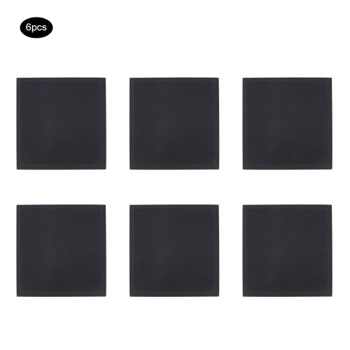 HJLIAN Lot de 6 panneaux acoustiques en mousse de coton insonorisante pour studio, haute densite, noir