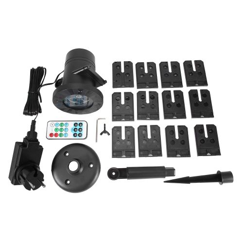 Hjlian Projecteur Led D'exterieur Etanche Avec Flocons De Neige, Eclairage De Jardin, Decoration De Noel, Prise Ue, Avec Telecommande