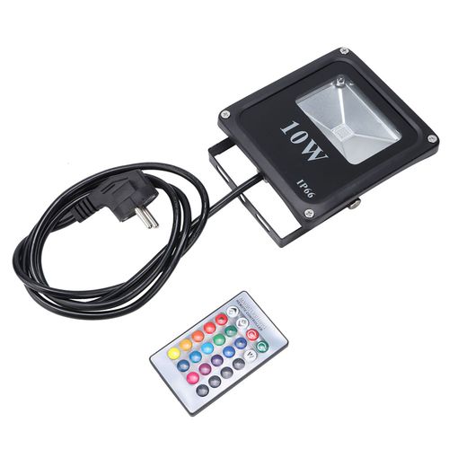 Hjlian Projecteur Led Rgb 10 W Etanche Pour Jardin, Cour, Pelouse, Ac85-265 V (Prise Ue)