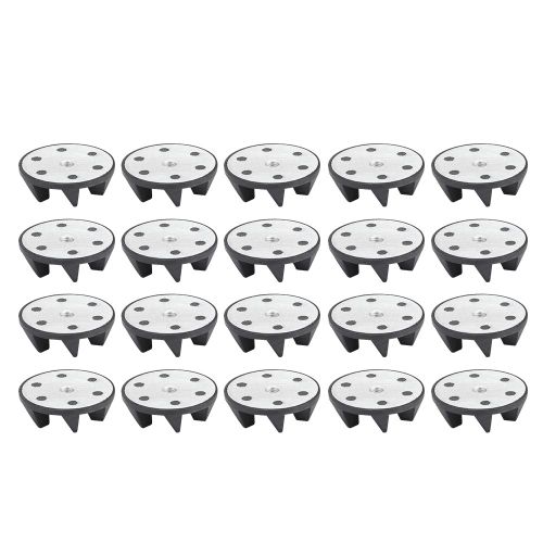 HJLIAN Lot de 20 patins coniques anti-vibrations en caoutchouc pour pieds de meubles, de table, de lit, de chaise