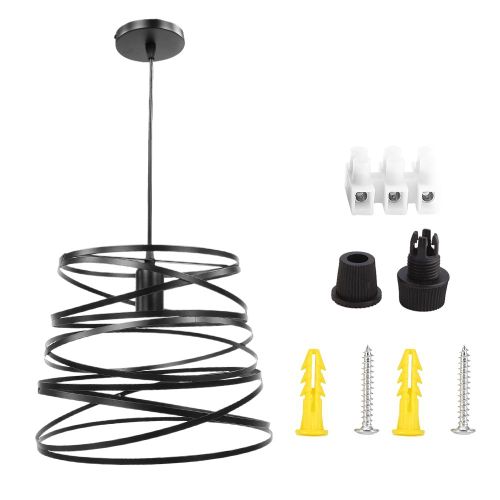 HJLIAN Suspension LED E26 85-265 V, style retro, luminaire antique en fer, pour cafe, bar, couloir