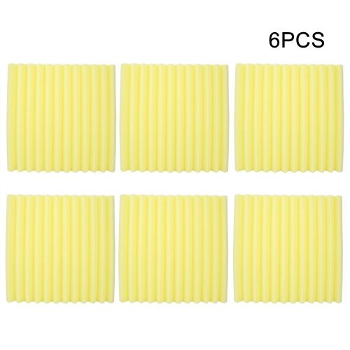 HJLIAN Lot de 6 panneaux acoustiques en mousse de coton absorbante a 12 rainures pour studio, jaune