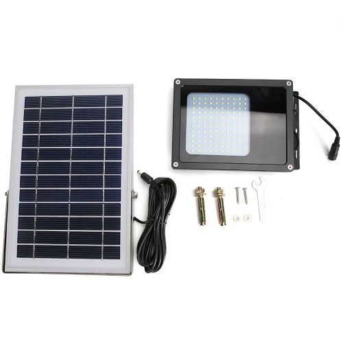 Hjlian Projecteur Solaire Led 120 W, Etanche Ip65, Eclairage D'exterieur, Lampe Murale Pour Cour, 120 Puces