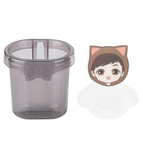 HJLIAN Porte-brosse a dents mural a ventouse pour salle de bain Motif dessin anime Gris Prince