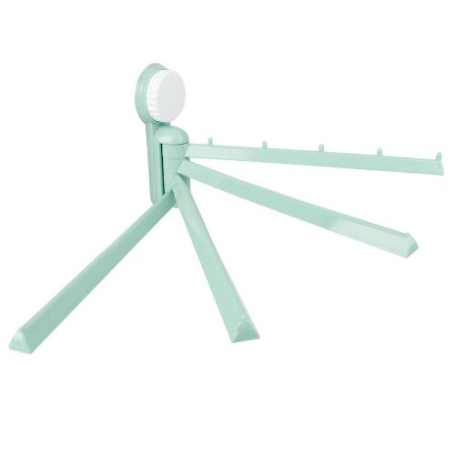 HJLIAN Barre porte-serviettes rotative en acier inoxydable, accessoire de salle de bain a ventouse (vert)