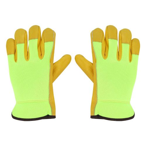 Hjlian Gants De Travail De Jardinage En Cuir De Vachette Pour Conducteurs De Moto, Gants De Protection Pour Jardinage