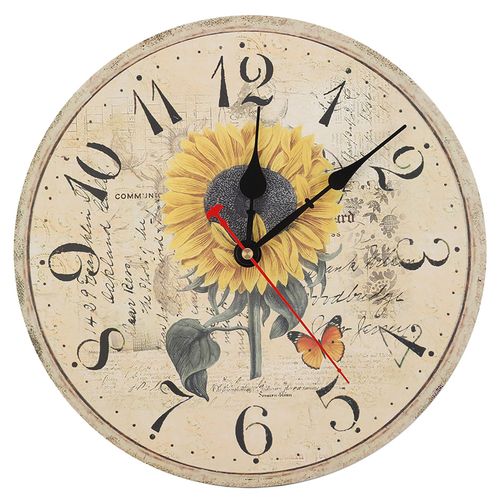 HJLIAN Horloge murale a quartz silencieuse et coloree de 30,5 cm, style retro, sans tic-tac (n¡ã?4)