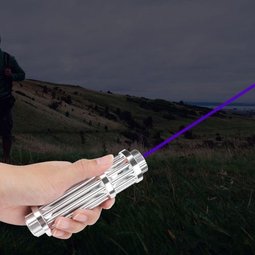 Hjlian Lampe Torche Laser Portable A Led Haute Puissance, Pointeur, Pour Camping, Urgence, Exterieur, Violet