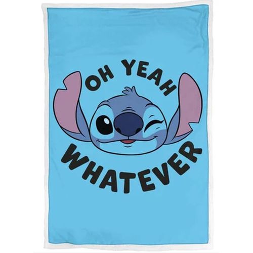 Homadict Plaid Sherpa 100x150 Cm Stitch Whatever Blue
