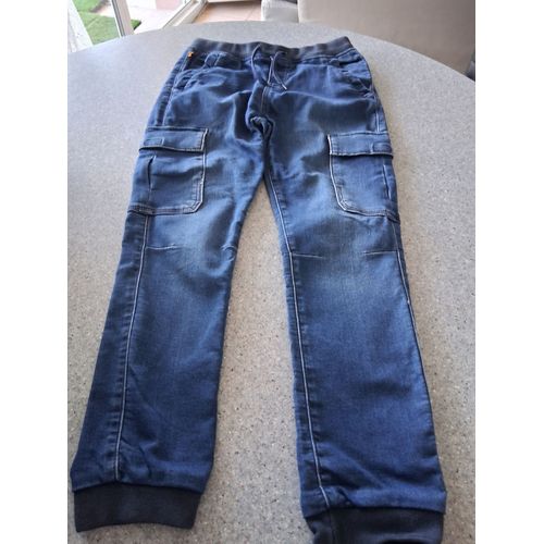 Pantalon À Poches Aspect Jean Bleu "T- 12 Ans " Okaidi Garçon