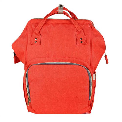 Hjlian Sac A Langer Portable Grande Capacite, Sac A Dos De Voyage Pour Les Soins De Bebe Avec Interface Usb (Rouge)