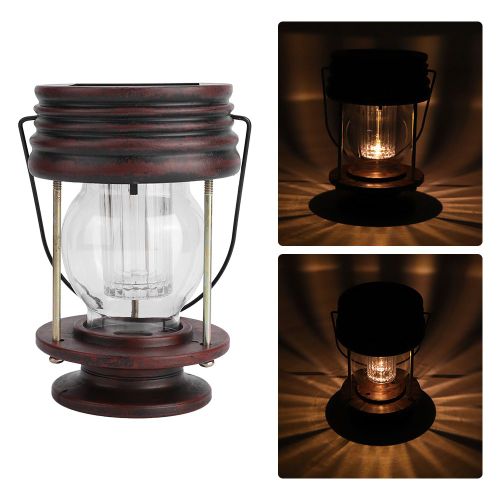Hjlian Lampe De Jardin A Led D'exterieur A Energie Solaire Avec Sangle Pour Cour, Balcon, Balustrade, Lumiere Chaude