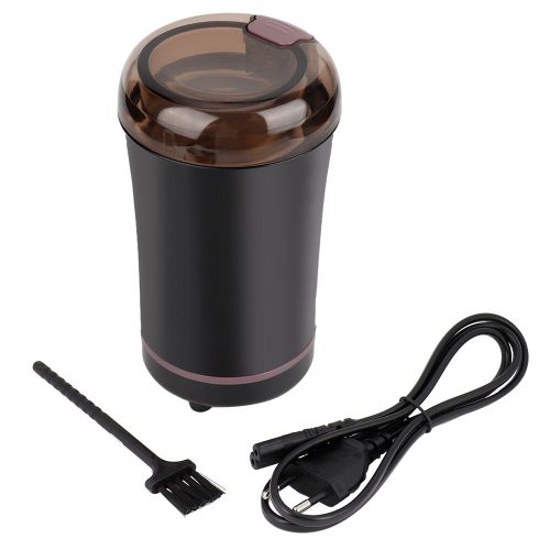 Hjlian Moulin A Cafe Electrique Portable, Sans Effort, Pour Grains Et Noix (Prise Ue 220 V, Noir)