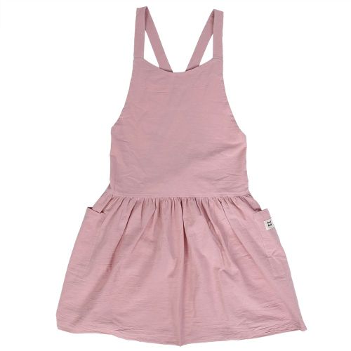 HJLIAN Tablier de cuisine anti-salissures pour femme, en lin (rose)