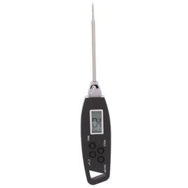 HJLIAN Thermometre de barbecue etanche a lecture rapide, jauge de temperature pour fumoir, sonde de temperature (noir)