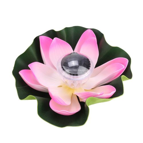 Hjlian Lampe De Jardin Led Coloree A Energie Solaire, Style Nenuphar, Pour Piscine, Etang, Fontaine, Rose