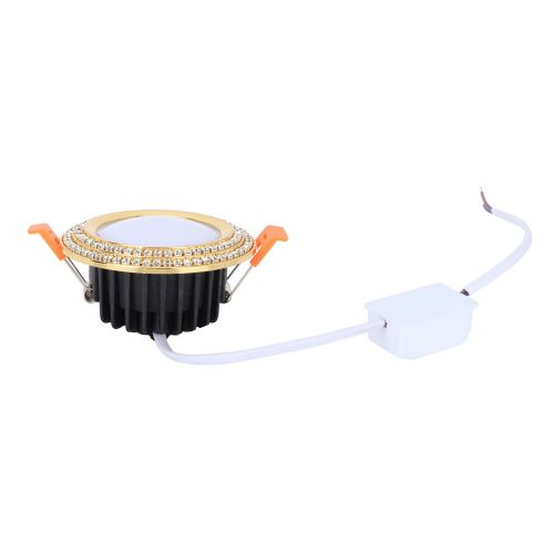 Hjlian Plafonnier Led Intelligent Multicolore Rgb Cw 7 W Avec Controle Wi-Fi Ac 85-265 V (Anneau Dore)