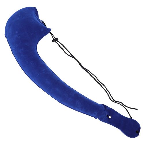 Hjlian Oreiller Gonflable Portable En Forme De L Pour Dormir Et Soulager La Douleur Cervicale, Ideal Pour Les Voyages (Bleu) 