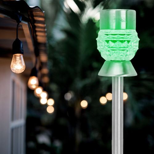 Hjlian Lampe De Jardin Solaire D'exterieur Etanche 0,2 W 1,2 V Pour Cour, 1 Piece
