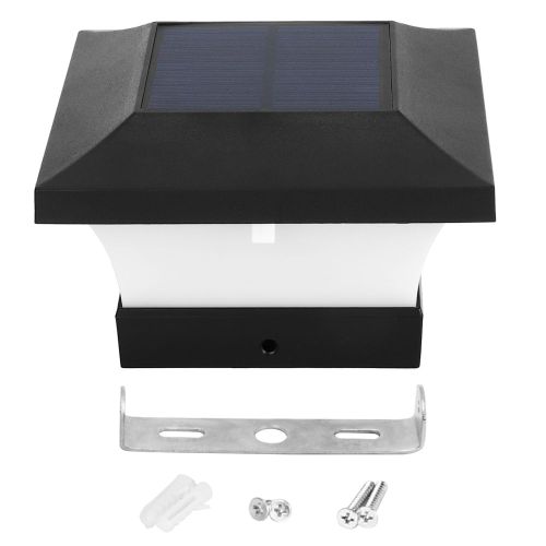 Hjlian Lampadaire Led Solaire A Controle De La Lumiere, Eclairage Etanche Pour Cour Exterieure