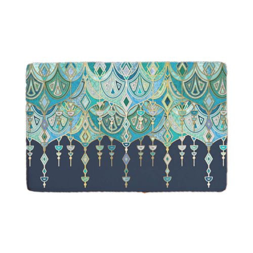 Hjlian Paillasson De Cuisine En Flanelle Douce A Motif Geometrique, Antiderapant, Absorbant L'eau, 40 X 60 Cm (1)