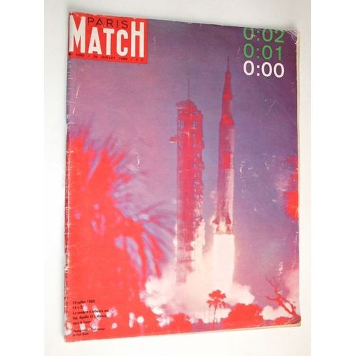 Paris Match N° 1055 : 0:02-0:01-0:00....Appolo Xi S'élance Vers La Lune