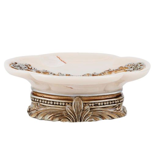 HJLIAN Porte-savon en resine, etui a savon de douche, etui de rangement pour evier, baignoire, decor blanc