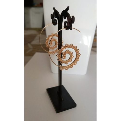Boucles D'oreilles Spirale Dore !