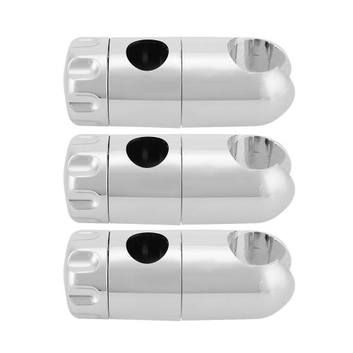 HJLIAN Support de pommeau de douche de salle de bain en ABS chrome, support de reglage mural