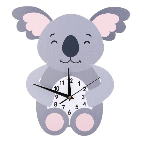 HJLIAN Horloge murale silencieuse en forme d'animal de dessin anime pour enfants, joli cadeau d'anniversaire, decoration de chambre d'enfant a faire soi-meme