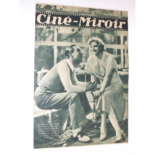 Cine Miroir N° 316 : André Roanne Et Elvire Popesco Dans Une Scene De Cousine De Varsovie Comédie De Louis Verneuil. Henr Garat