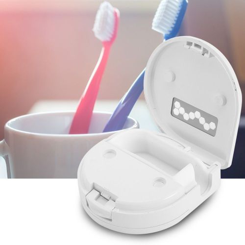 HJLIAN Sterilisateur de brosse a dents, boite de desinfection a lumiere UV, porte-brosse a dents
