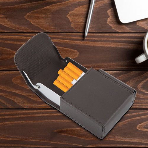 HJLIAN Etui a cigarettes en cuir PU, porte-briquet, joli cadeau pour fumeur, etui a cigares, fournitures pour hommes