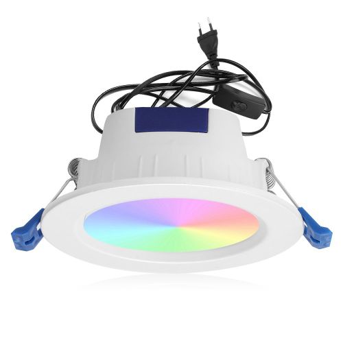 Hjlian Plafonnier Led Intelligent 7 W Rgb+Cw Wi-Fi, Controle Par Smartphone, Ac85-265 V