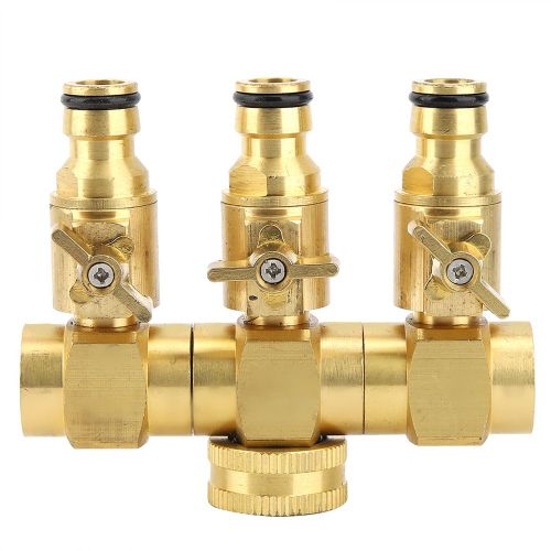 HJLIAN Robinet en cuivre a 3 vannes, inverseur d'eau, arrosage, jardin, maison