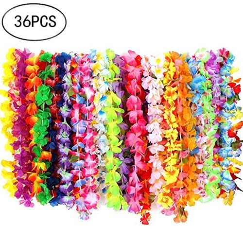 Hjlian Jupe En Herbe De Soutien-Gorge Tropical La Mer Herbe Hawaienne Coloree Jupe En Herbe Hawaienne (Guirlande De 36 Pieces)