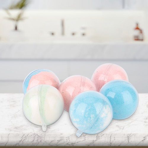 Hjlian Lot De 6 Bombes De Bain Aux Sels De Bain Et Aux Huiles Essentielles Pour Le Corps, Boules De Bain Moussantes Naturelles Et Biologiques 