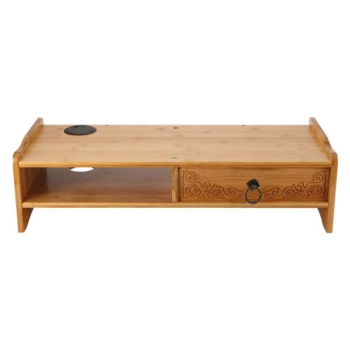 HJLIAN Support d'ecran d'ordinateur portable, support de bureau moderne sculpte, etagere
