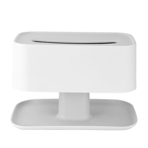 HJLIAN Boite a mouchoirs multifonctionnelle et innovante, porte-serviettes en papier pour la maison, la cuisine et la chambre a coucher (gris et blanc)