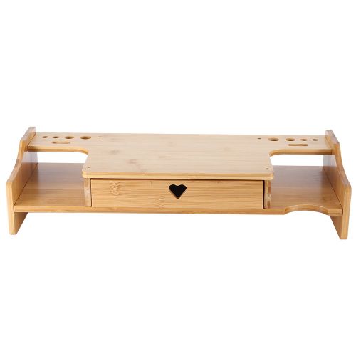 HJLIAN Support d'ecran d'ordinateur multifonctionnel, etagere de rangement pour bureau
