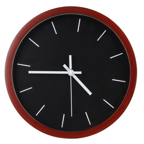 HJLIAN Horloge murale simple et silencieuse en bois massif, grande horloge suspendue pour la maison, le bureau ou la chambre a coucher (cadran a aiguille)
