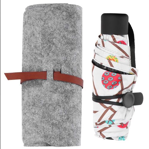 HJLIAN Mini parapluie portable a cinq volets, impermeable, protection UV (1#)