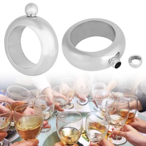 Hjlian Flasque En Acier Inoxydable En Forme De Bracelet, Flacon Pour Bouteille De Vin, Whisky, Entonnoir