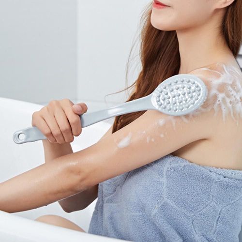 Hjlian Brosse De Bain Confortable Pour Le Corps Et Le Bain, Accessoire De Nettoyage Pour La Douche, Massage, Gris 
